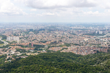 Fototapeta na wymiar Panoramic view on the hike Pico do Jaragua, Brazil, São Paulo