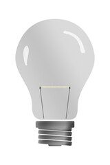Realistic light bulb. Electricity. Vector illustration isolated on a white