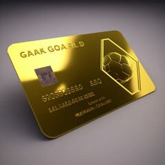 Trash Gold Mark Card, luxury design for football fans. It represents success and high status. Perfect for football card collectors.