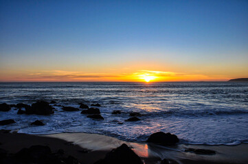 Fototapeta na wymiar Northern California Ocean Sunset - Bodega Bay