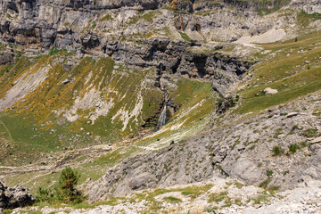 ordesa national park in the province of huesca in the north of spain a sunny summer day