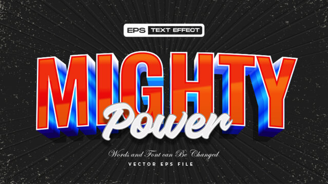 3D Bold Mighty Text Effect