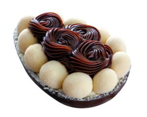 Easter egg eating with spoon