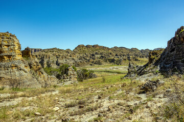 Fototapeta na wymiar Rock formation in Isalo national park ,Madagascar