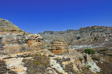 Rock formation in Isalo national park ,Madagascar