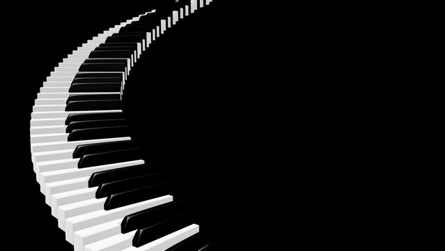 Piano stairs curve loop real pattern B