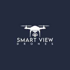 smart view drones logo, minimalist and business logo design in vector template.