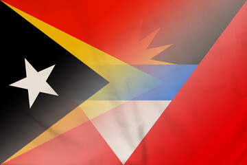 East Timor and Antigua and Barbuda government flag transborder contract ATG