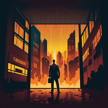 businessman in the city