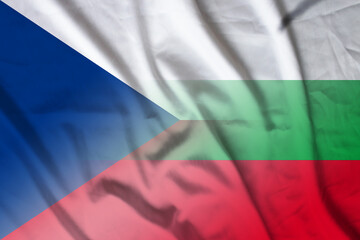 Czech Republic and Bulgaria political flag international negotiation BGR CZE