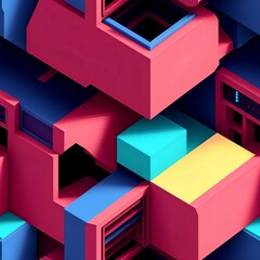 seamless 3d pattern geometric[Generative AI]