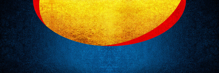 金箔と赤色のラインのデザインカード