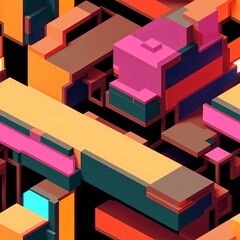 seamless 3d pattern geometric[Generative AI]