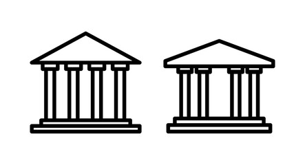 Bank icon vector illustration. Bank sign and symbol, museum, university