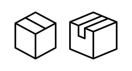 Box icon vector illustration. box sign and symbol, parcel, package