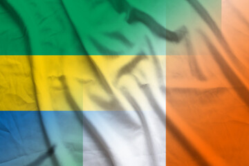 Gabon and Ireland government flag transborder contract IRL GAB