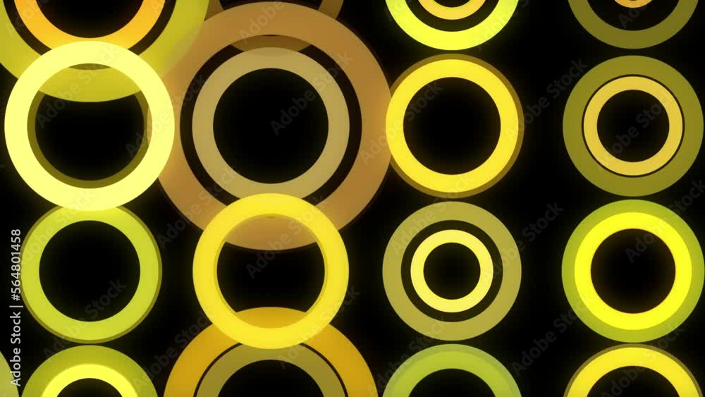 Poster abstract golden animated circle rings video loop background – 4k resolution closeup composition. sea