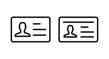 License icon vector illustration. ID card icon. driver license, staff identification card