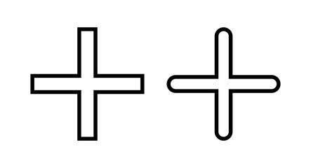 Plus Icon vector illustration. Add plus sign and symbol