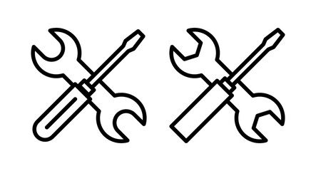 Repair tools icon vector illustration. tool sign and symbol. setting icon. Wrench and screwdriver. Service