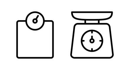 Scales icon vector illustration. Weight scale sign and symbol