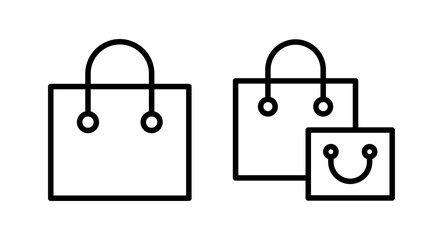 Shopping bag icon vector illustration. shopping sign and symbol