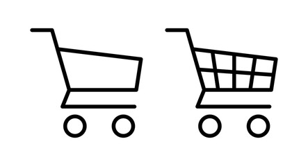 Shopping icon vector illustration. Shopping cart sign and symbol. Trolley icon