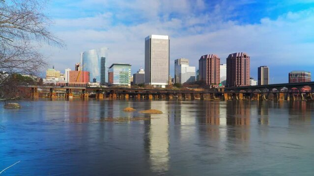 Timelapse over the James river, Richmond VA