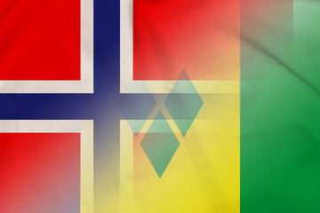 Norway and Saint Vincent and the Grenadines national flag transborder relations VCT NOR