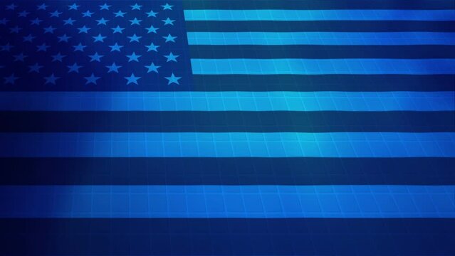 American Flag On Floor Of Swimming Pool