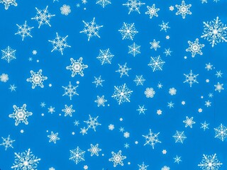 seamless blue pattern with snowflakes