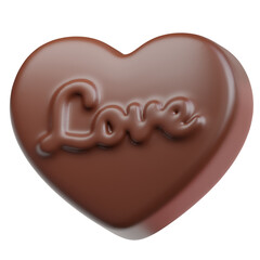 heart shaped chocotale 3d illustration