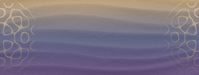 Banner of a cymatic form on a gradient sand background