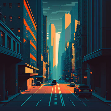 urban city street
