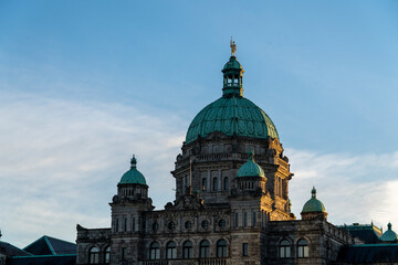 Fototapeta na wymiar British Columbia Parliament Buildings architecture detail, Victoria, Canada 
