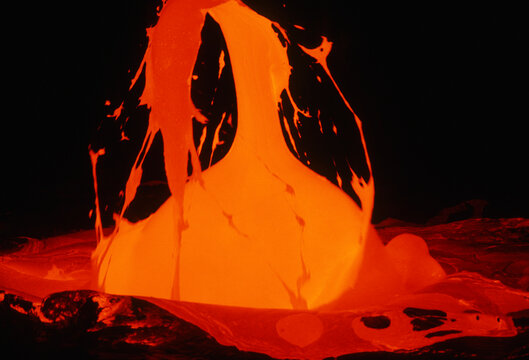 Blob of lava exploding.