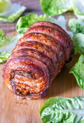 Slow-roast rolled pork
