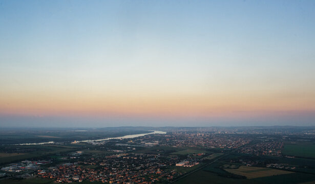 Evening shot of a city 