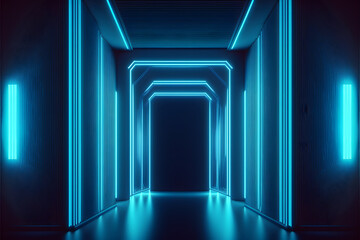 blue light tunnel