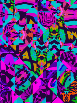 Funky vibrant colorful background.