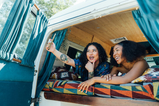 Social Media Influencers on Phone, Content Creators 