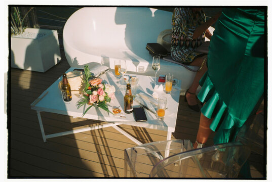 Glamorous cocktail party with champagne