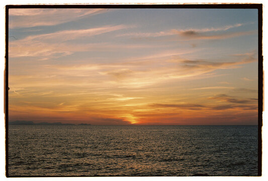 Sunset at Mediterranean sea