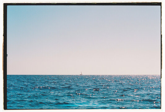 Boat at Mediterranean sea in Menorca