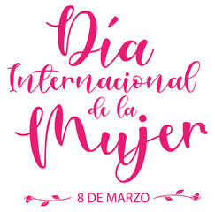 Fototapeta premium Feliz día internacional de la mujer 8 de marzo formato png