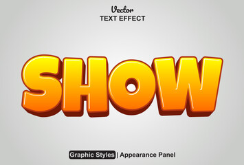 show text effect with graphic style and editable