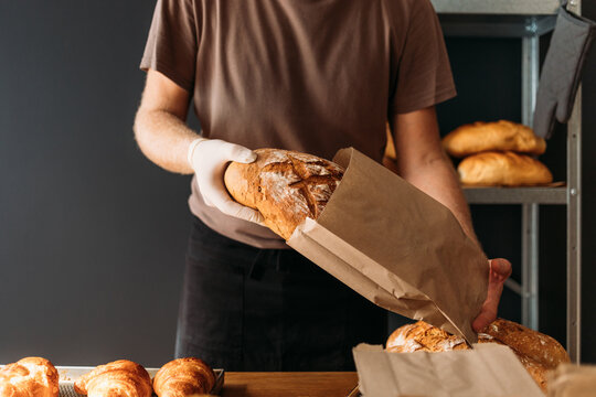Man Working in Bakery