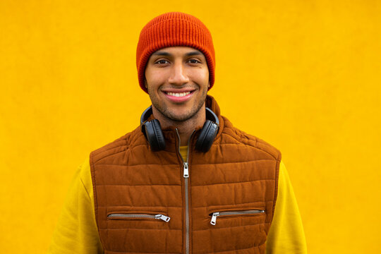 happy man looking at camera