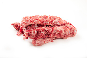 Raw pork bone isolated on white background
