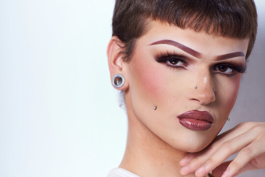 Gender Fluid With creative Make Up